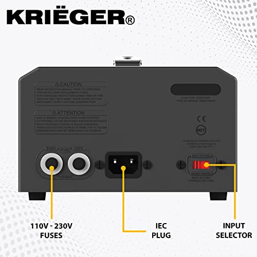 KRIËGER Transformador de Voltaje de 1150 vatios, convertidor de Voltaje Paso a Paso de 110 / 120V a 220 / 240V, Aprobado por Met según UL, CSA