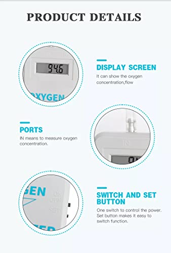 Analizador de oxígeno portátil Detector de pureza de oxígeno