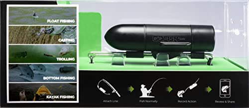 GoFish Cam - Cámara de pesca submarina inalámbrica Full HD 1080p, color negro con LED, aplicación compatible con iOS y Android