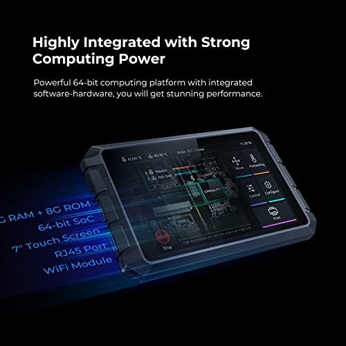 Creality Sonic Pad Klipper, accesorios de impresora 3D con visualización táctil de 7 pulgadas, almohadilla inteligente basada en Firmware Klipper con mayor velocidad de impresión para impresoras 3D Ender 3 V2/Ender 3 Pro/Ender 3 S1, actualizaciones FDM 3D