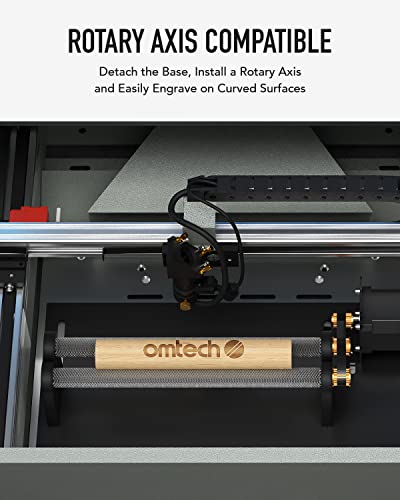 OMTech Grabador láser de CO2 de 40 W, máquina de grabado láser K40+ de escritorio de 8 x 12 pulgadas para uso doméstico, cortador de grabado láser compatible con LightBurn