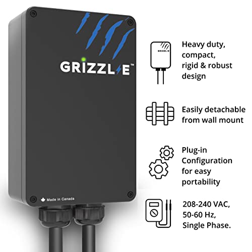 Grizzl-E Nuevo cargador inteligente para vehículos eléctricos de nivel 2, 16/24/32/40 amperios, NEMA 06-50/14-50, enchufe premium + WIFI GRS