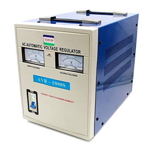 CONVERTIDOR DE VOLTAJE 5000W CON REGULADOR 110V~220V Estabilizador Regulador y Heavy Duty TOPOW