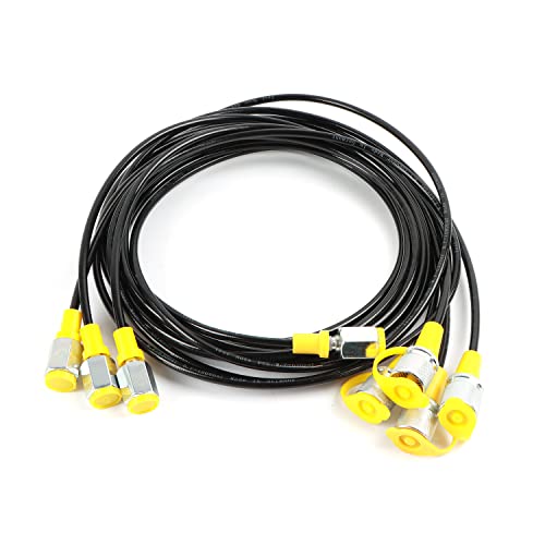 IMELBUFF Kit de medidor de presión hidráulica de 25/40/60 MPa con 14 acoplamientos y SAE JIC-37° y ORFS y BSPP Juego de conectores giratorios hidráulicos para maquinaria de construcción de excavadoras con 2 años de garantía