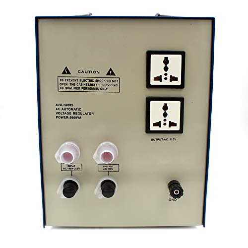CONVERTIDOR DE VOLTAJE 5000W CON REGULADOR 110V~220V Estabilizador Regulador y Heavy Duty TOPOW