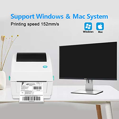 LVYUAN Impresora de etiquetas de envío de 4 x 6 térmica de etiquetas de 152 mm para paquetes de envío, etiquetas de envío SME
