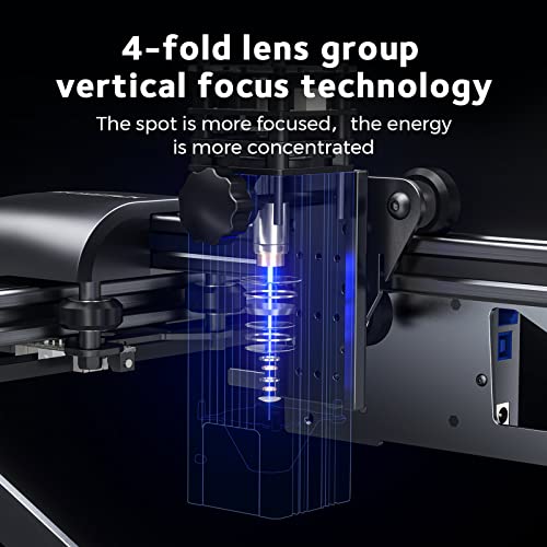 Atomstack P7 M40 - Grabador láser portátil, cortador láser de 40 W y máquina grabadora para madera y metal, potencia de salida de 5.5 W, marcado láser para etiquetas de perro, 85% premontado, área de grabado de 7.8 x 7.8 pulgadas