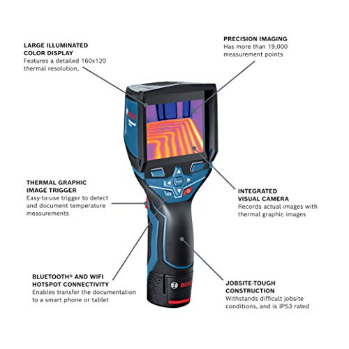 BOSCH GTC400C 12V Max inalámbrico Bluetooth conectado cámara térmica