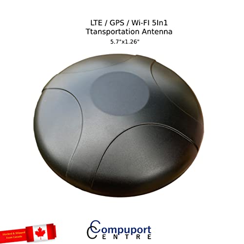 CompuPort Panorama 5in1 Puck Transportation Antenna (2xLTE, GPS, 2xWIFI) Screw-Mount LTE/4G/3G-Wi-Fi-GPS-GLONASS-2.4/5GHz MIMO