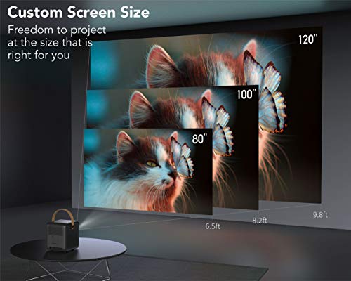WeMax Dice, Proyector portátil inteligente 1080P, 700 lúmenes ANSI, Proyector portátil con corrección Keystone, Banco de energía de batería