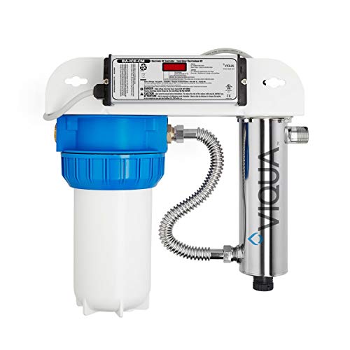 VIQUA VH200-F10 Home - Sistema de agua ultravioleta de acero inoxidable con sistema de prefiltro integrado, 9 GPM 35W