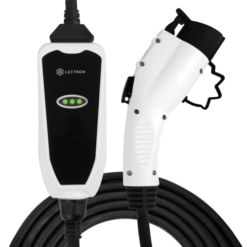 Lectron Cargador portátil J1772 EV de nivel 1 / nivel 2 (12 amperios/32 amperios) con enchufes de carga dobles (NEMA 5-15 y 14-50) - Compatible con todos los vehículos J1772 EVs