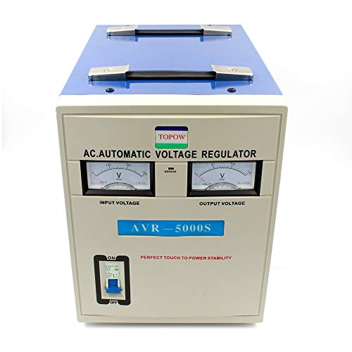CONVERTIDOR DE VOLTAJE 5000W CON REGULADOR 110V~220V Estabilizador Regulador y Heavy Duty TOPOW