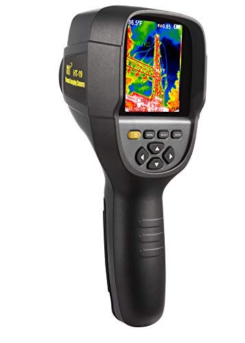 Cámara de imagen térmica infrarroja de 320 x 240 infrarrojo de alta resolución. Modelo HTI-19 con 300.000 píxeles mejorados, pantalla nítida a color de 3.2 pulgadas, batería incluida. Agarre ligero y cómodo.
