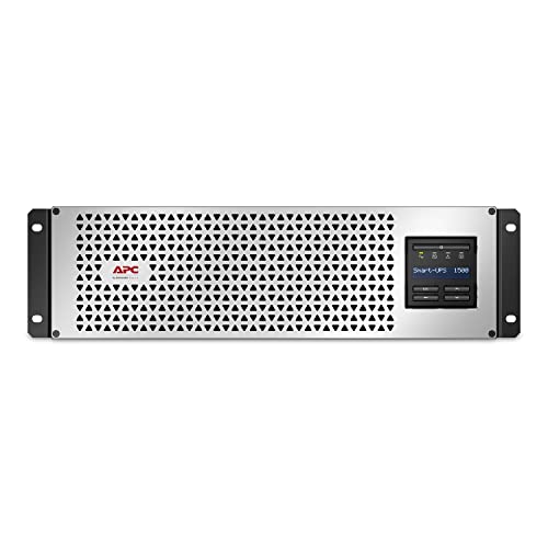 APC Smart-UPS 1500 VA UPS de Iones de Litio, SMTL1500RM3UCNC, Profundidad Corta, Onda sinusoidal Pura de Montaje en Rack UPS con Tarjeta de Red
