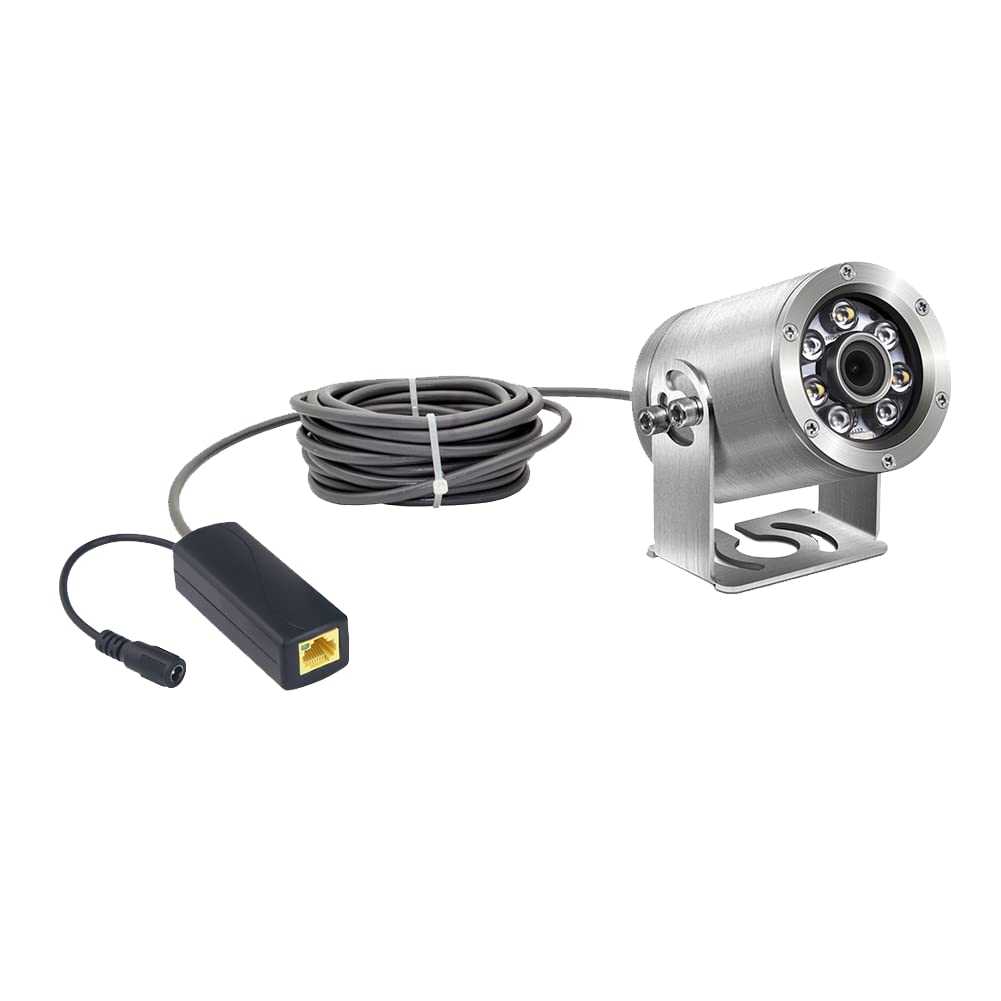 Barlus Cámara subacuática mejorada Lente de enfoque ajustable 5MP Full HD Video POE Cámara para Koi Pond