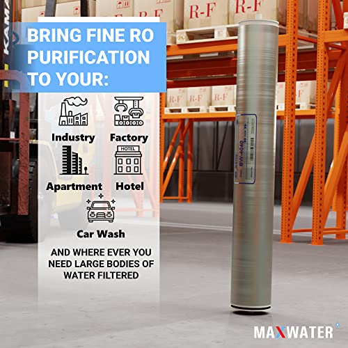 Reverse Osmosis Max Water 4040 Commercial RO Membranes, Membrane Housings Variation 4" x 40" good for industrial, (bw 4040)