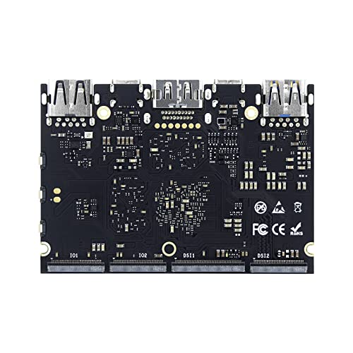 khadas Mini ARM PC, Edge2 RK3588S Computadora de placa única con CPU de 8 núcleos de 64 bits, ARM Mali-G610 MP4 GPU, 6 tops AI NPU, Wi-Fi 6, Bluetooth 5.0, visualización y decodificador HD 8K, interfaz de usuario 4K y 4 pantallas independientes