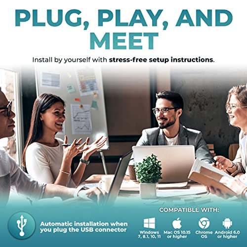 Nexvoo Nexbar N120 Sistema de videoconferencia para salas pequeñas y medianas - Cámara gran angular integrada Cancelación de ruido y eco