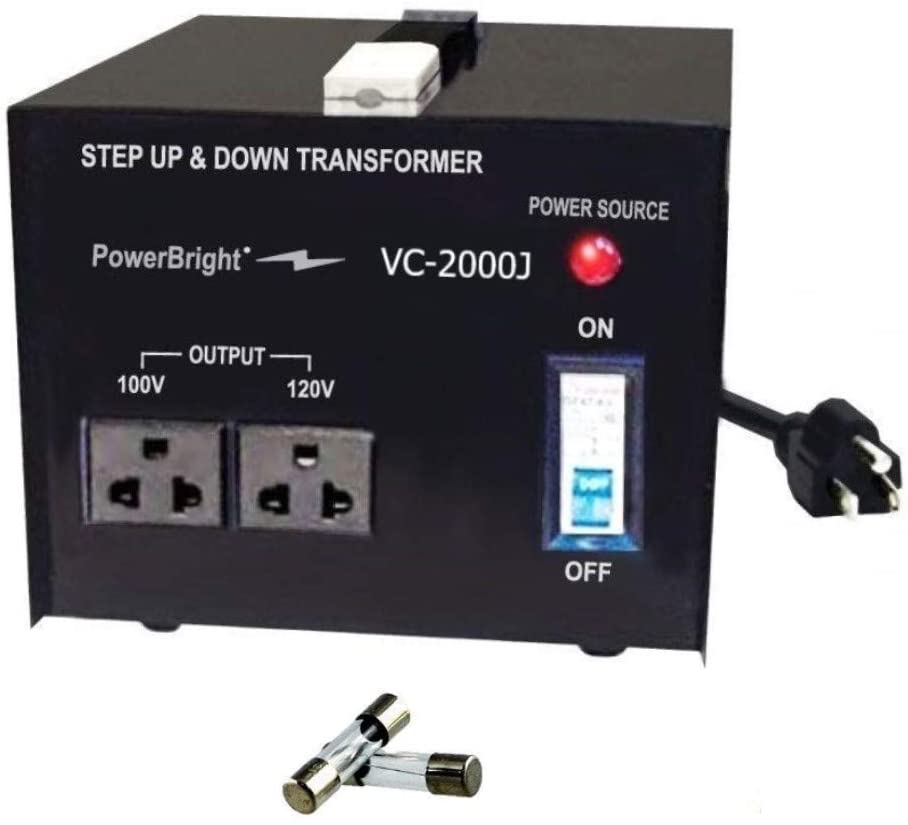 Transformador de voltaje Japan - Mexico interruptor de encendido / apagado 120v a 100v convertidor de voltaje uso DUAL 500watts