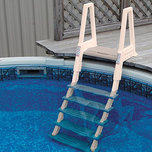 CONFER 6000X - Escalera de piscina resistente, para paredes de 42 a 56 pulgadas (106 a 142 cm) de alto.