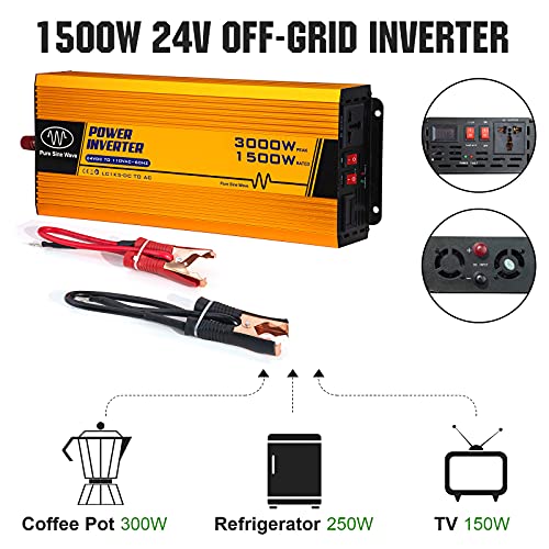 Generador de energía renovable Eco-Worthy multicolor/fantasía Mono Kit 800W+200Ah Battery+1500W Inverter US-L04WTG400-24M180IUSX2-2