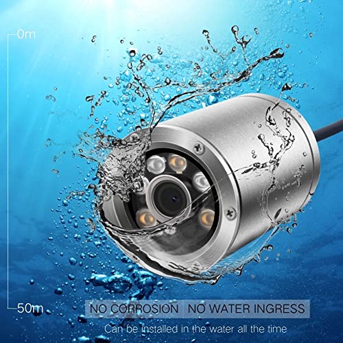Barlus Cámara subacuática mejorada Lente de enfoque ajustable 5MP Full HD Video POE Cámara para Koi Pond