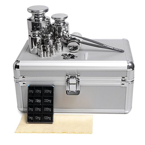 Goetland 304 - Juego de pesas de calibración de acero inoxidable clase F1 (1 mg, 1 kg, 25 unidades)