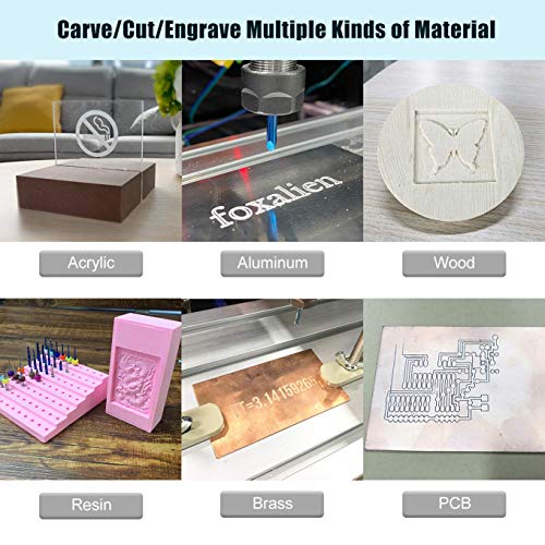 FoxAlien 4040-XE CNC R57 Router Machine + R57 Y-eje rotatorio para grabado láser