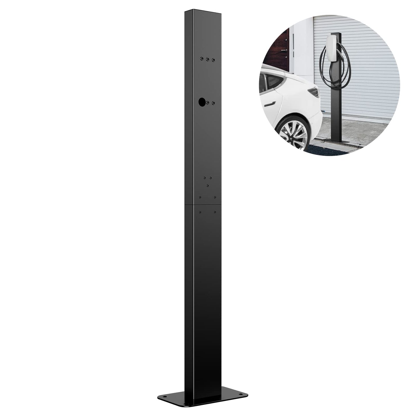 eMACROS EVSE - Pedestal de conector de pared - Estación de carga EV montada para estación de carga Tesla