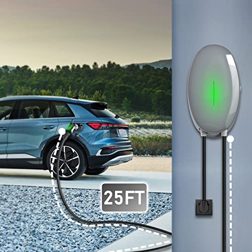 WISSENERGY - Cargador eléctrico de 40 A EV nivel 2 para coche, 220 V-240 V, 8,8 KW WSDD054 para interiores y exteriores NEMA 14-50 EV conector J1772 (40 A, NEMA 14-50)