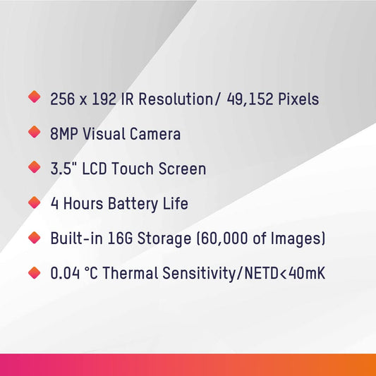 HIKMICRO Pocket2 - Cámara térmica de resolución IR de 256 x 192 pulgadas con cámara visual de 8 MP, 25 Hz, Wi-Fi IP54, -4 °F ~ 752 °F