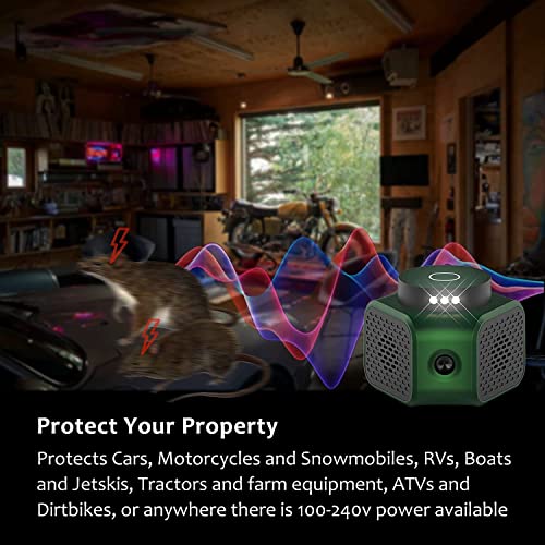 RibRave Repelente de roedores, repelente ultrasónico de ratones, enchufes, repelente de ardillas, disuasorio de ratas, control de ratas