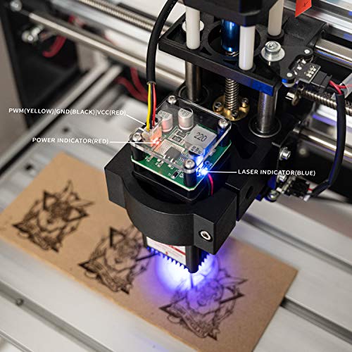 FoxAlien Módulo de grabador de enfoque fijo de 20 W clase 4 450 nm PWM TTL para FoxAlien 3018-SE V2, 4040-XE, LE-4040 CNC máquina de grabado (salida óptica de 5000 mW)