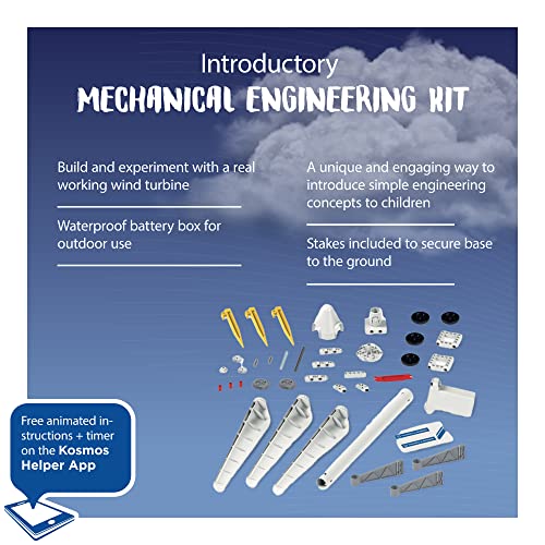 Thames & Kosmos Kit de experimento STEM Wind Power V4.0 | Construye una turbina eólica de 3 pies para generar electricidad | Aprende sobre energía renovable y alimenta un automóvil modelo pequeño | Resistente a la intemperie para uso en exteriores