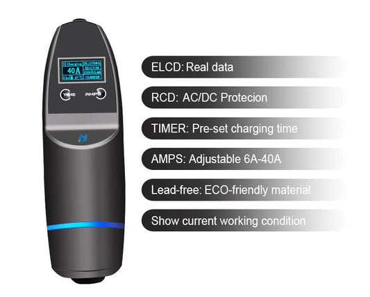 MCEVKELN Estación de carga portátil EV de nivel 2 compatible con autos eléctricos SAE J1772, 240 V, 40 amperios, NEMA 14-50