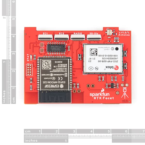 SparkFun RTK Facet - Banda L ESP32 WROOM ZED-F9P GNSS, receptor NEO-D9S, cargador de pared USB - 5V, 2A Dimensiones: 5.354 in x 5.748 in x 3.150 in (5.35 x 5.74 x 3.14 pulgadas)
