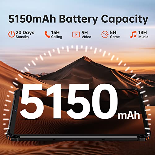 OUKITEL RT3 - Tableta Android 12, resistente al agua, 8 pulgadas, Octa Core 7 GB+64 GB 1 TB expandible, batería de 5150 mAh, cámara de 16+8 MP, tabletas IP68e IP69K, 4G Dual SIM/5G WiFi/BT5.3/GPS