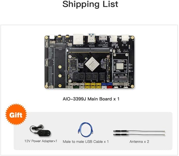 Firefly AIO-3399J development board 4GB 16GB eMMC based on the RK3399 six-core chip dual core Cortex-A72 & quad core Cortex-A53, Android 7.1, Linux HDMI