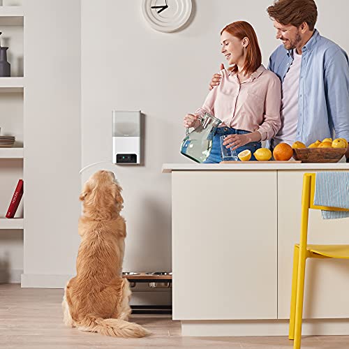 Petcube Bites 2 Lite Cámara interactiva WiFi de monitoreo de mascotas con aplicación de teléfono y dispensador de golosinas, video HD de 1080p,