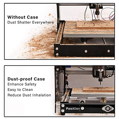 Router CNC de escritorio 3018-SE V2 con carcasa transparente, fresadora de grabado de 3 ejes para madera, acrílico, plásticos, metal, resina, tallado, artes y manualidades, diseño de bricolaje