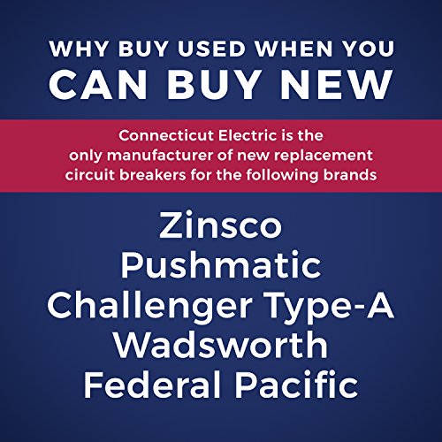 UBIP2020 Nuevo reemplazo pushmático. Disyuntor de un solo polo en tándem de 20 amperios fabricado por Connecticut Electric.