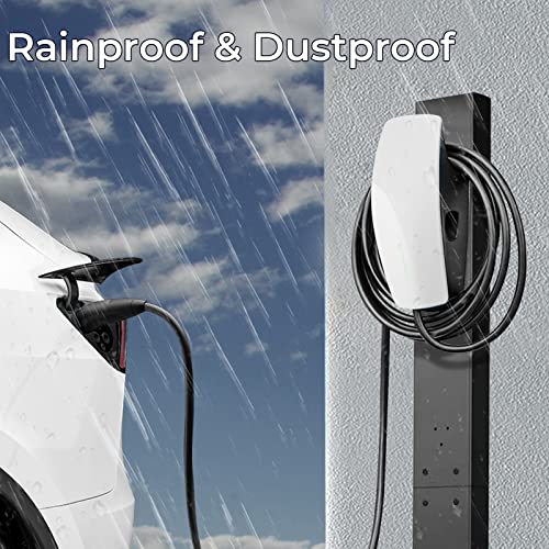 eMACROS EVSE - Pedestal de conector de pared - Estación de carga EV montada para estación de carga Tesla