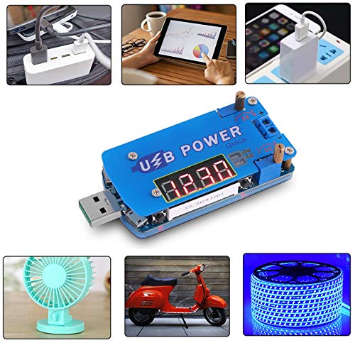 Adjustable USB Power Module PEMENOL 15W DC-DC 0.5-30V Step Up / Down CVCC Fast-Charge Trigger of QC 2.0, QC 3.0, FCP, SCP, AFC