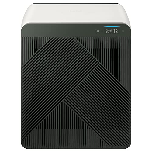 SAMSUNG BESPOKE - Purificador de aire cubo, eliminador de olores, sistema doméstico con filtración HEPA, purificación de 360 grados, modo mascota, control inteligente, atrapa el polvo, AX350A9350N, verde bosque