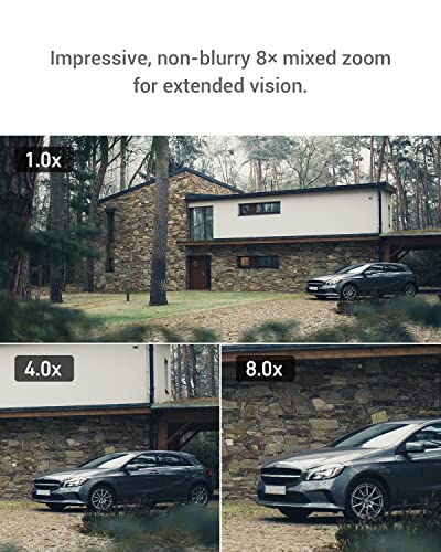 EZVIZ Cámara de seguridad al aire libre, cámara WiFi panorámica 1080P detección de personas alimentada por IA IP65 C8PF