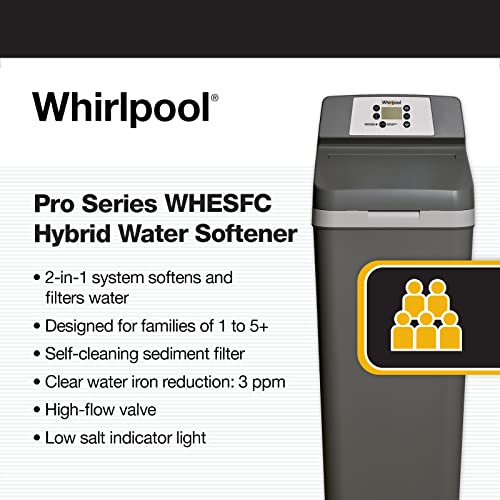 Whirlpool WHESFC Pro Series - Suavizante/filtro híbrido para todo el hogar, color gris