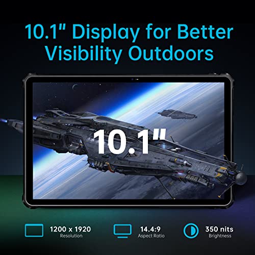 OUKITEL RT2 Tablet RUGGED 10.1" (2022) Android 12, 8 núcleos de 8 GB RAM + 128 GB IP68, IP69K / Dual SIM/OTG, giroscopio y amplificador
