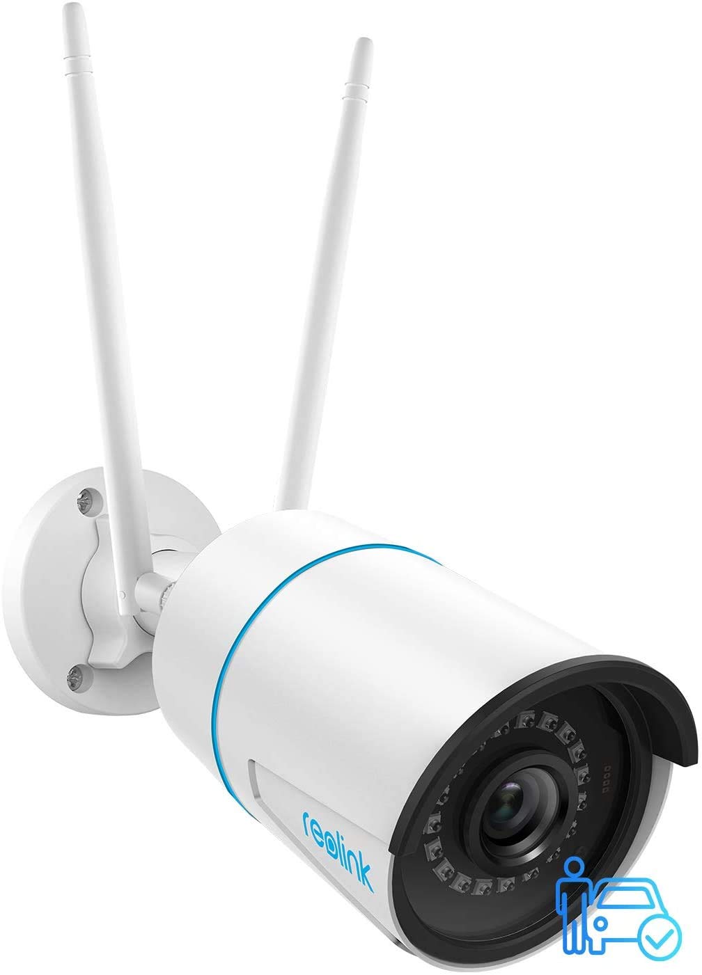 Reolink Cámara de seguridad para exteriores, cámara WiFi de doble banda HD de 5 MP para seguridad en el hogar, 2.4 GHz/5 GHz, alertas de personas inteligentes/vehículos, detección de movimiento, visión nocturna, impermeable IP66, RLC-510WA