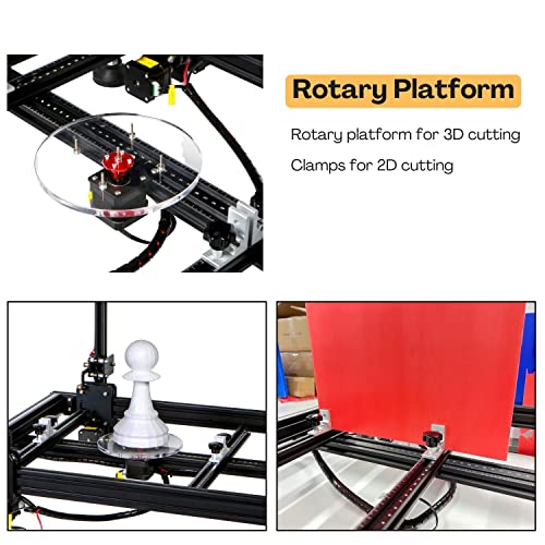 FoxAlien HW40 - Cortador de espuma de alambre caliente CNC, máquina de corte de espuma termocortada para tablero de espuma, EVA, EPP, EPE, alambre de calefacción eléctrico con control de temperatura y pantalla digital de voltaje (15.748 x 15.748 in)